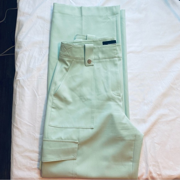 White House Black Market Light Green Wide Leg Pants - Picture 7 of 10